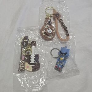 WHOLESALE BULK LOT OF 3 KEYCHAINS/BAG CHARMS
